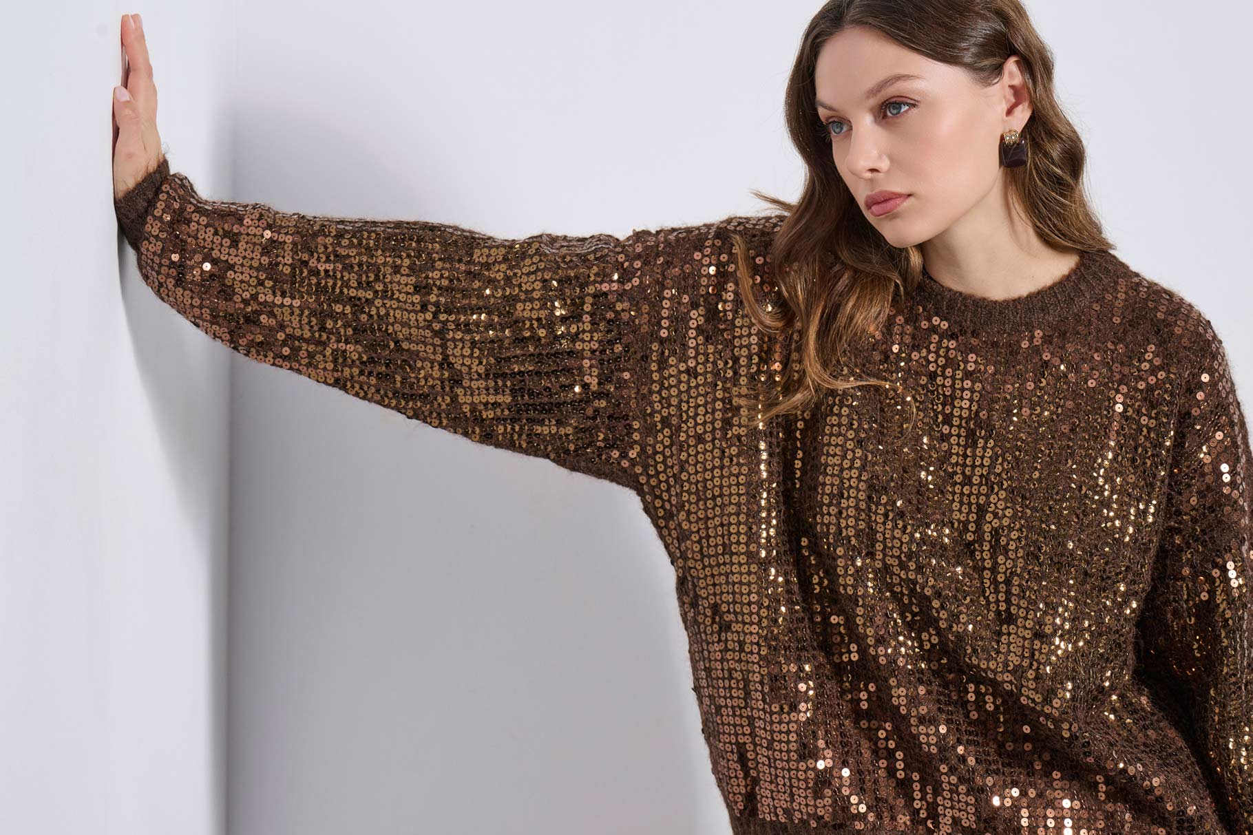 SWEATER 2225047 BROWN