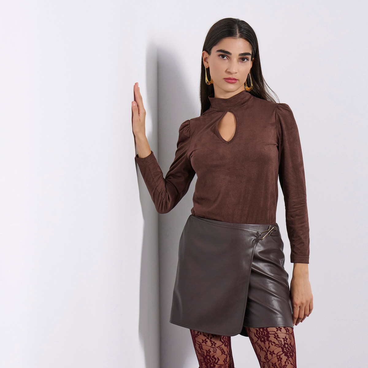 SKORT 3225427 BROWN