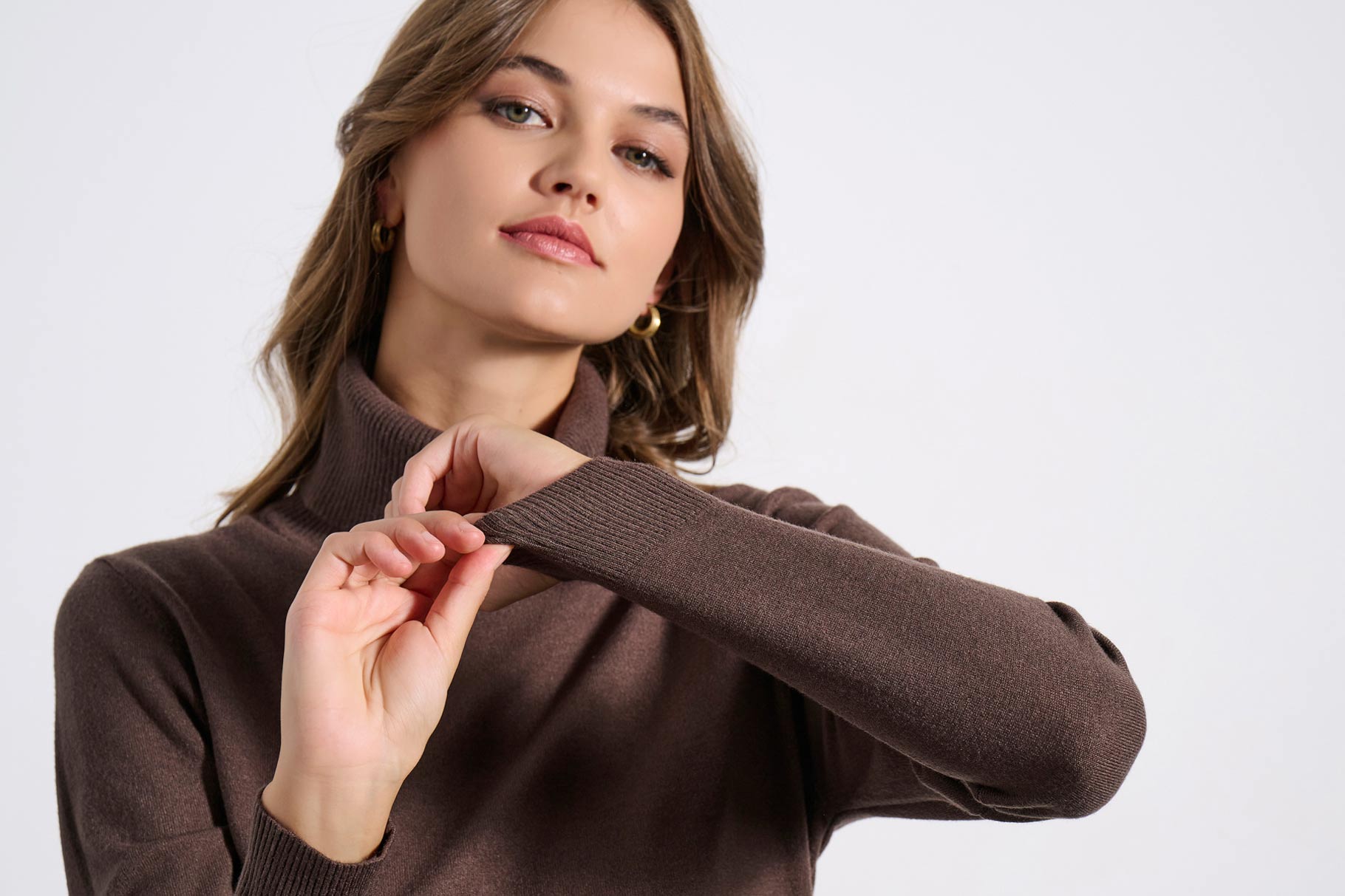 TURTLE NECK 4225001 BROWN