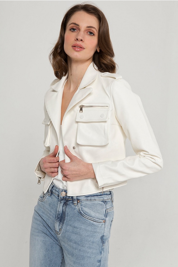 FAUX LEATHER JACKET 2122504WH