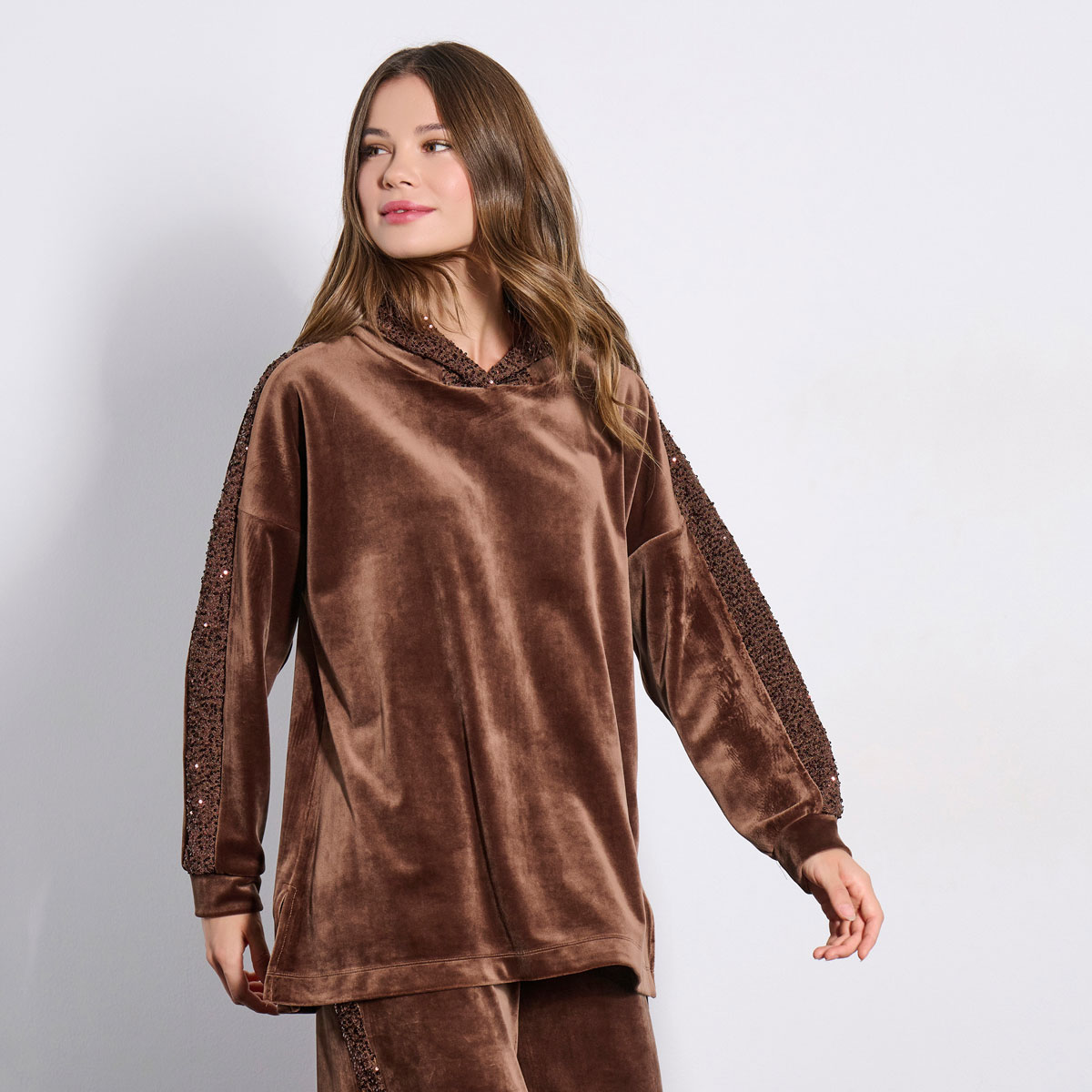 SWEATSHIRT 3225118 BROWN